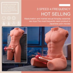 XISE - JASON DEMI-CORPS TORSE HOMME RÉALISTE AVEC POUSSÉES ET VIBRATIONS 55 CM