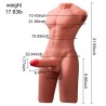 XISE - JASON DEMI-CORPS TORSE HOMME RÉALISTE AVEC POUSSÉES ET VIBRATIONS 55 CM