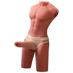 XISE - JASON DEMI-CORPS TORSE HOMME RÉALISTE AVEC POUSSÉES ET VIBRATIONS 55 CM
