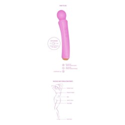 VIBROMASSEUR WAND COURBE FUCHSIA