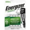 ENERGIZER - PILES RECHARGEABLES AAA4 BLISTER 4