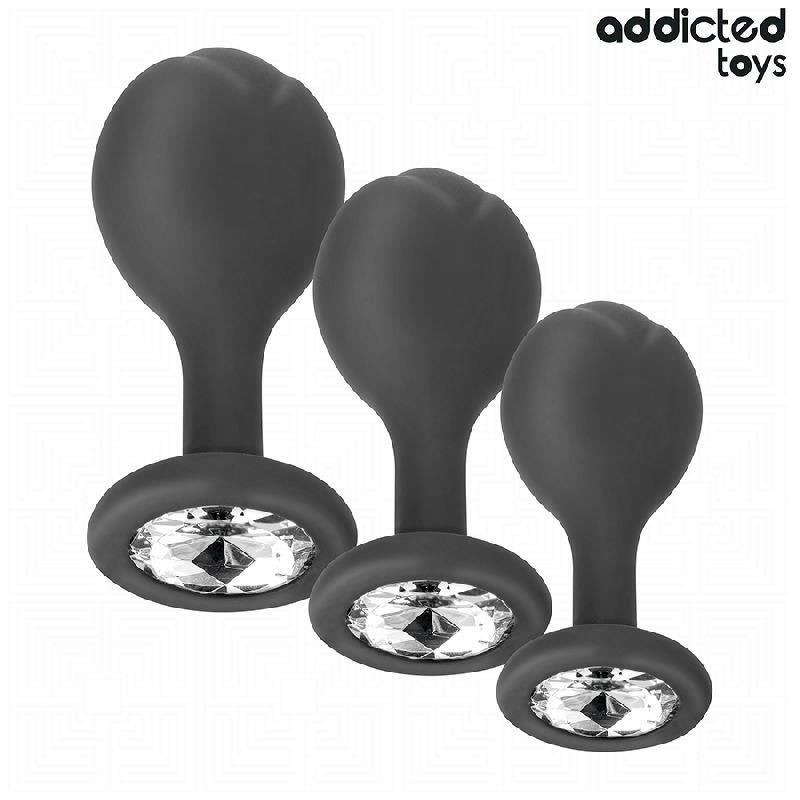 LOT DE 3 PLUG ANAL AVEC BIJOU