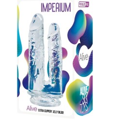 IMPERIUM DOUBLE PÉNIS RÉALISTE TRANSPARENT 12/14 CM