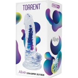 TORRENT PÉNIS RÉALISTE TRANSPARENT 20,6 CM