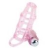 COUVERTURE ET ANNEAU EN SILICONE SWEET 10 RYTHMES POUR LE PÉNIS ROSE