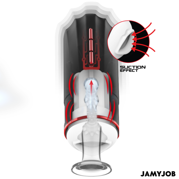 JAMYJOB - MASTURBATEUR BUCCAL AUTOMATIQUE MEGABITE 5 MODES DONDES STIMULANTES ET DE VIBRATIONS