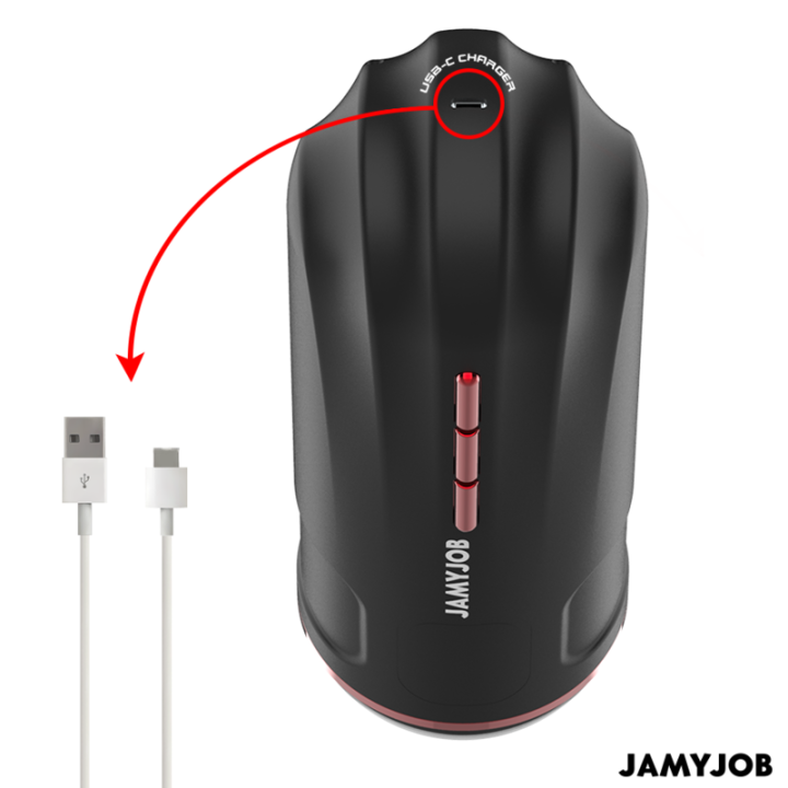 JAMYJOB - MASTURBATEUR BUCCAL AUTOMATIQUE MEGABITE 5 MODES DONDES STIMULANTES ET DE VIBRATIONS