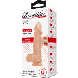 BEAUTIFUL ENCOUNTER ZEBULON GODEMICHET RÉALISTE FLEXIBLE 19,4 CM NATUREL