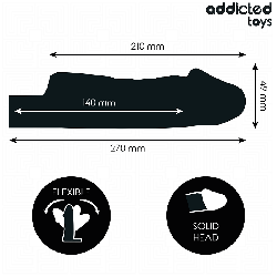 GAINE PÉNIS TRANSPARENTE TAILLE M 27 CM