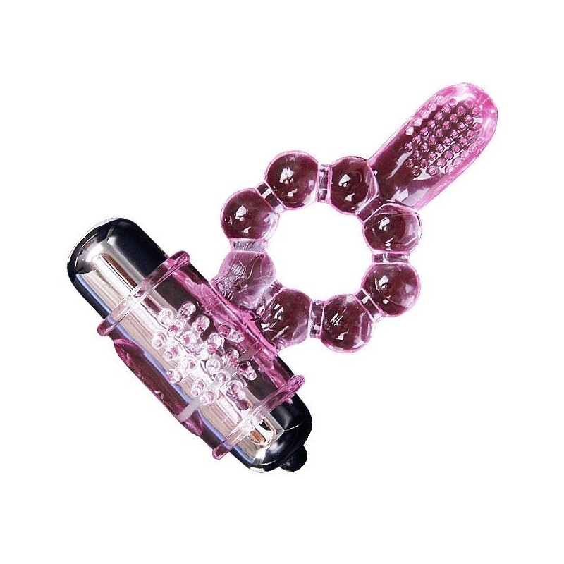 ANNEAU SILICONE 10 RYTHMES DE LANGUE AVEC VIBRATION