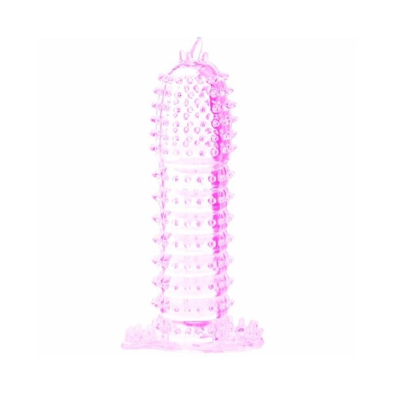 BAILE - GAINE PÉNIENNE POINTS STIMULANTS ROSE 14 CM BAILE - GAINE PÉNIENNE POINTS STIMULANTS ROSE 14 CM