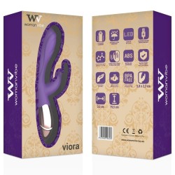 VIBROMASSEUR RABBIT RECHARGEABLE EN SILICONE VIORA