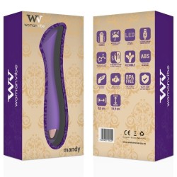 VIBROMASSEUR RECHARGEABLE EN SILICONE MANDY POINT "K"