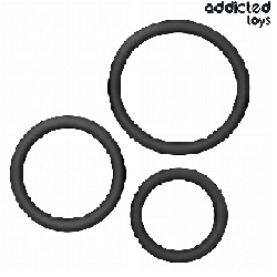 Lot d’Anneaux Pénis Silicone x3 – Addicted Toys – Résistants