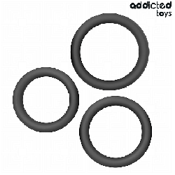 LOT D'ANNEAUX PLATS EN SILICONE