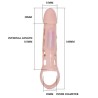 COUVERTURE D'EXTENSION DE PÉNIS AVEC VIBRATION ET SANGLE NATURELLE 13,5 CM