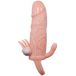 COUVRE-PÉNIS BRAVE MAN AVEC CHAIR DE STIMULATION CLIT ET ANAL 16.5 CM