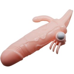 COUVRE-PÉNIS BRAVE MAN AVEC CHAIR DE STIMULATION CLIT ET ANAL 16.5 CM