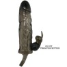 COUVRE-PÉNIS BRAVE MAN AVEC LAPIN NOIR 16.5 CM