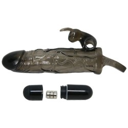 COUVRE-PÉNIS BRAVE MAN AVEC LAPIN NOIR 16.5 CM