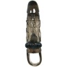 COUVRE-PÉNIS BRAVE MAN AVEC STIMULATION CLITO ET ANAL DOUBLE BULLET NOIR 16.5 CM