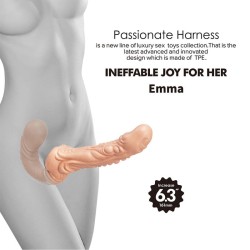 EMMA STRAP-ON TEXTURÉ À DOUBLE PÉNÉTRATION
