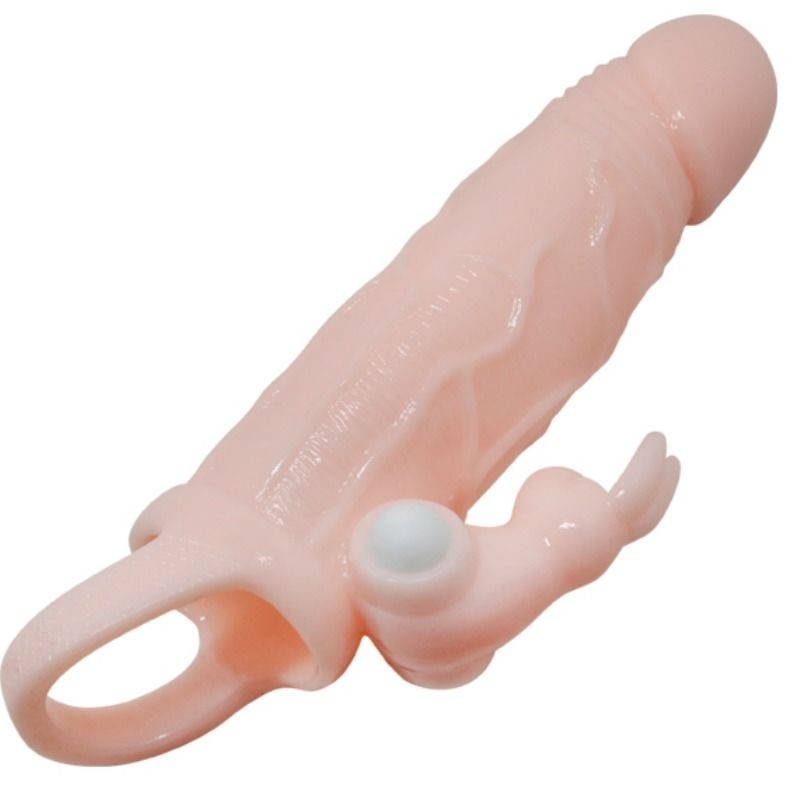 COUVERCLE DE PÉNIS BRAVE MAN AVEC CHAIR DE LAPIN ET DOUBLE MOTEUR 16.5 CM