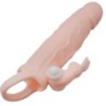 COUVERCLE DE PÉNIS BRAVE MAN AVEC CHAIR DE LAPIN ET DOUBLE MOTEUR 16.5 CM