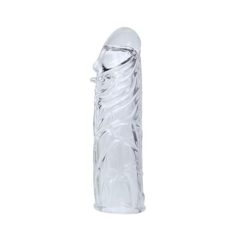 COUVERCLE DE PÉNIS EN SILICONE TRANSPARENT 13 CM