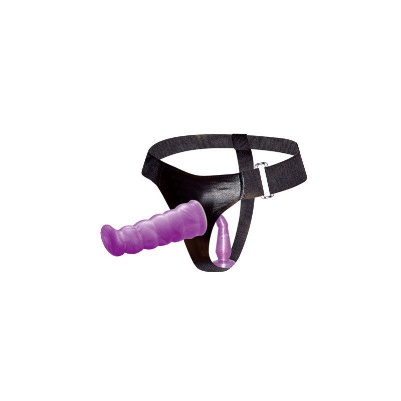 HARNAIS ANAL ET VAGINAL FEMME LILAS GPOINT 17 CM