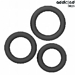 ADDICTED TOYS - LOT DE ANNEAUX EN SILICONE MODÈLE 1