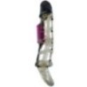 MANCHON D'EXTENSION DE PÉNIS DE AVEC VIBRATION ET SANGLE 13.5 CM