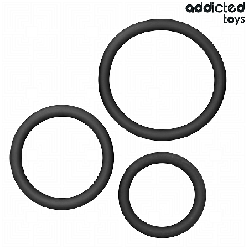 ADDICTED TOYS - LOT DE ANNEAUX EN SILICONE MODÈLE 2