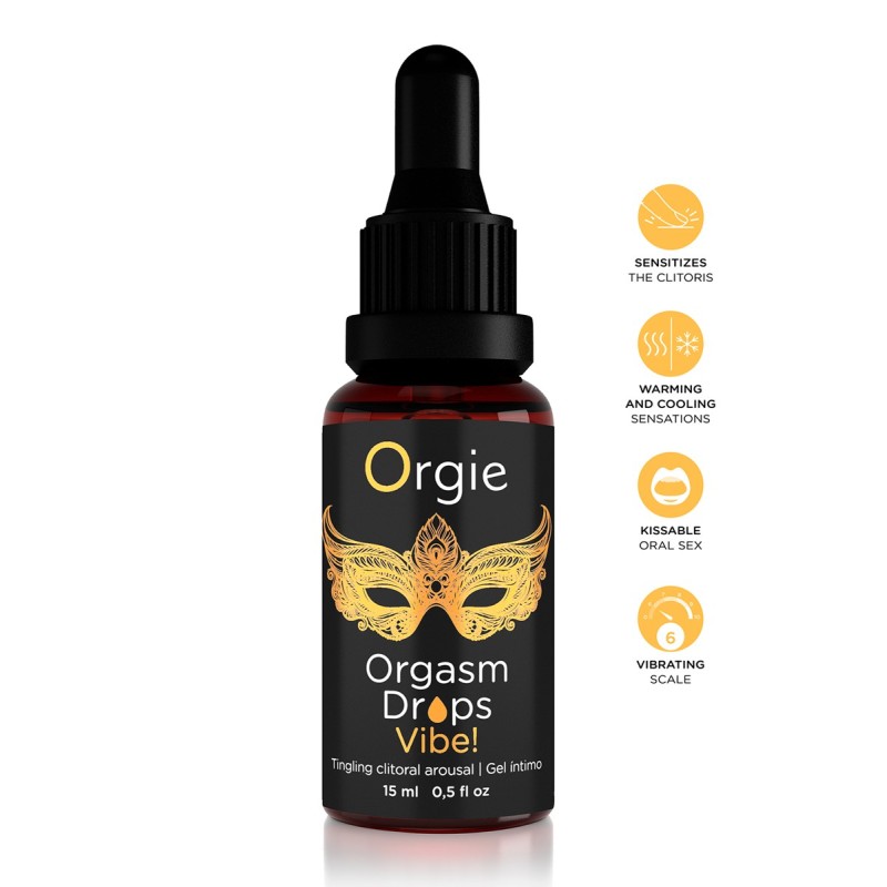 Gel d'excitation du Clitoris Orgasm Drops Vibe 15ml Gel d'excitation du Clitoris Orgasm Drops Vibe 15ml
