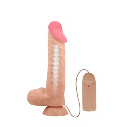 Gode vibrant réaliste à squelette 24 cm