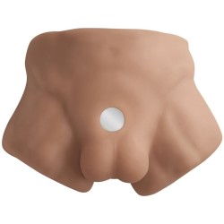 Torse inférieur d'homme réaliste Apollo caramel