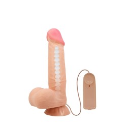 Gode vibrant réaliste à squelette 21.8 cm