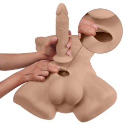 Torse homme réaliste Apollo caramel