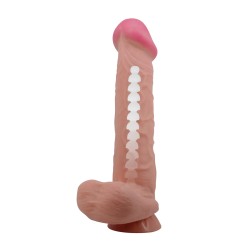 Gode ventouse réaliste à squelette articulé 26cm