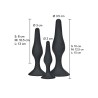 Plug anal CURVY COMPANIONS 3 pièces Noir