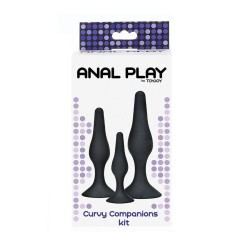 Plug anal CURVY COMPANIONS 3 pièces Noir