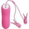 PINCES ONDES ROMANTIQUES AVEC VIBRATION ET ÉLECTROCHOC FUCHSIA