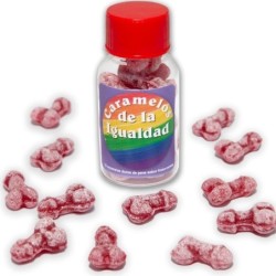 12 BONBONS ÉGALITÉ DE FORME DE PÉNIS FRAISE/CERISE