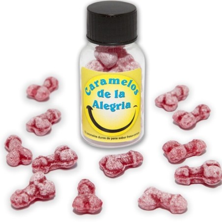 12 BONBONS JOIE EN FORME DE PÉNIS FRAISE/CERISE