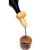 Carafe à vin en forme de poénis doré